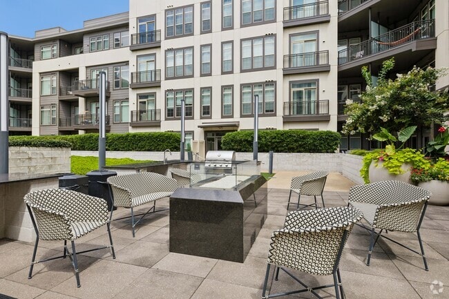 Outdoor Living Area with Fireplace