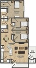 Pembroke is a three-bedroom, two-bathroom home featuring an open-concept layout, in-unit laundry, ample storage, and a private patio or balcony.