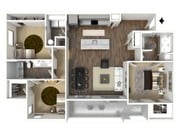 Steel - 3 bed x 2 bath