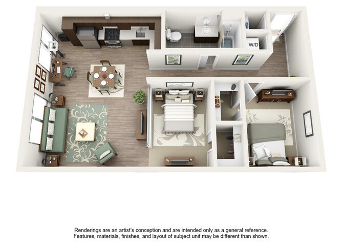 Floor Plan - 2 Bedroom One Bath