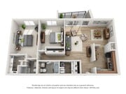 2 Bedroom- 1200sqft