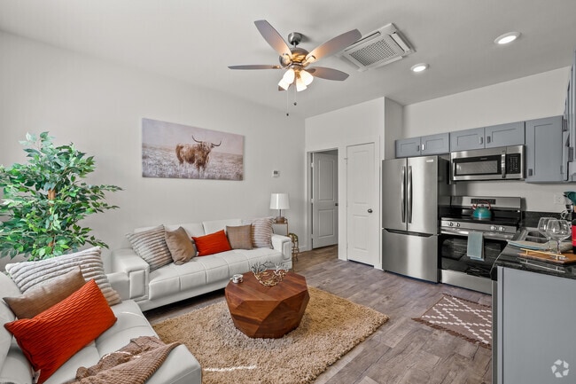 1BR, 1BA - 452SF - Kitchen/Living Room