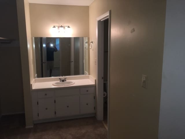 Walk-in closet with vanity