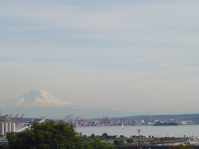 View of Mt Rainer from Deck - 2215 W Raye St Apartments