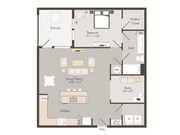 A9 | 1 bed 1 bath | 1032 sq ft