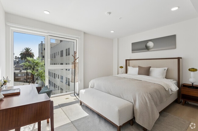2BR, 2BA - 1,150SF - Primary Bedroom