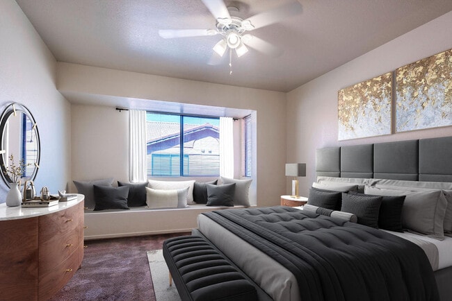 Virtually Staged Primary Bedroom