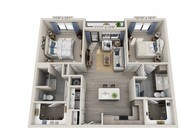 Floor plans are artist’s rendering. All dimensions are approximate. Actual product and specifications may vary in dimension or detail. Not all features are available in every apartment. Prices and availability are subject to change.