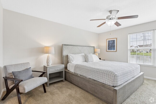 Wisteria 2BR, 2BA - 1,170SF - Primary Bedroom - Latham Apartments