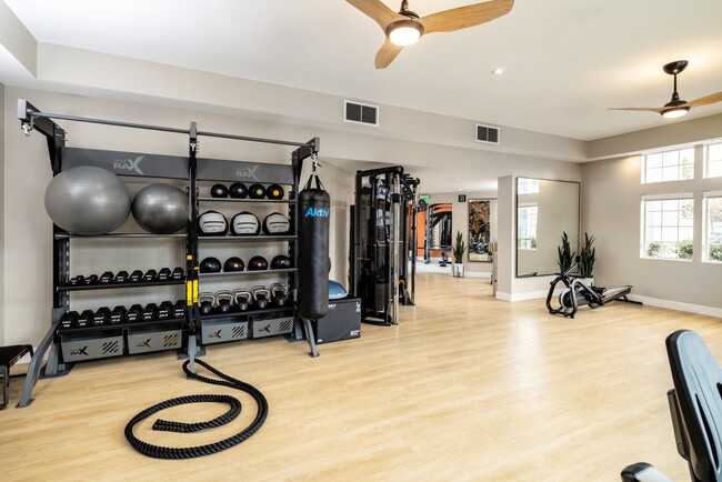 Fitness center with strength equipment