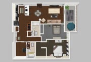 2BD, 2BA - 1295 SF