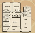 3BR/2BA
