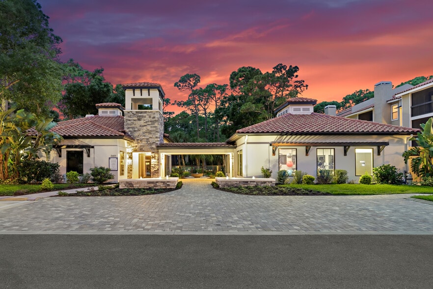 Clubhouse at sunset