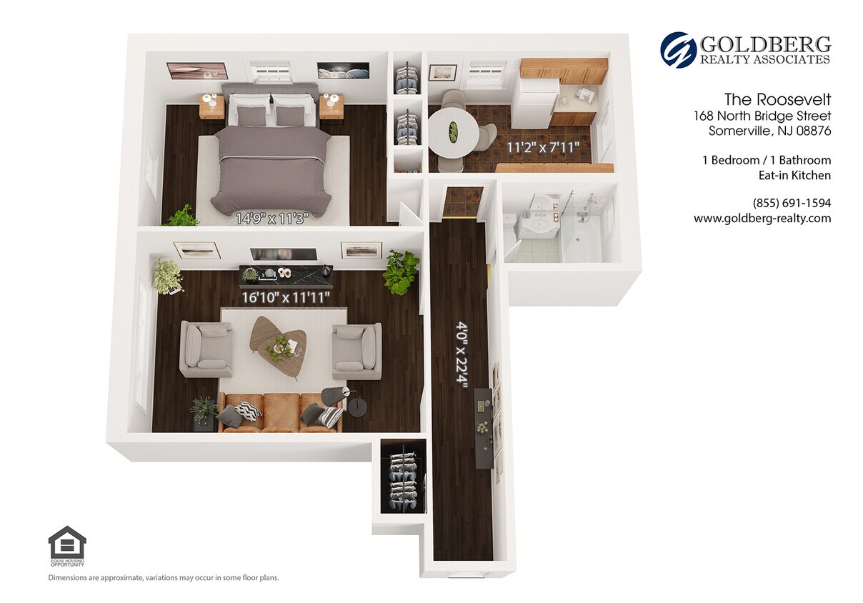 Floor Plan - One Bedroom