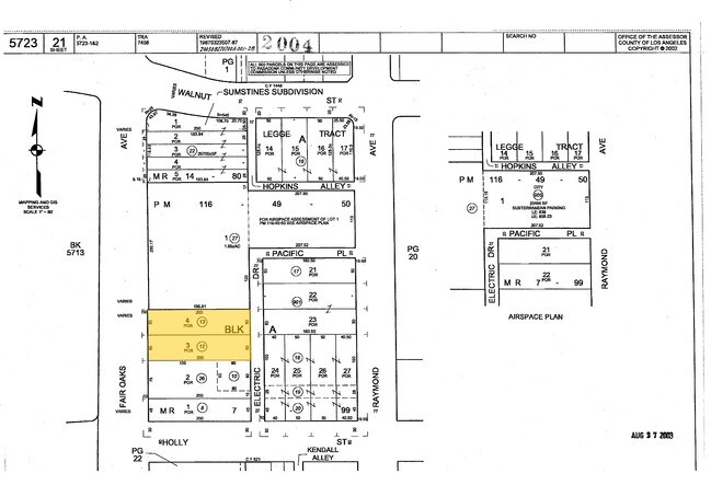 Plat Map - 130-140 N Fair Oaks Ave Apartments
