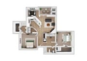 2 Bedroom | 2 Bath | 1165 SF