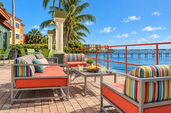 Unwind in the serene outdoor oasis of Manatee Bay, where luxurious seating meets stunning waterfront views. Relax by the pool or enjoy a sunset from your private retreat. Explore your new lifestyle today!