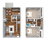 Two Bedroom Two and a Half Bathroom