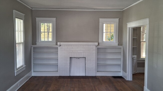 built in shelves in the living room - 607 Guilford Ave
