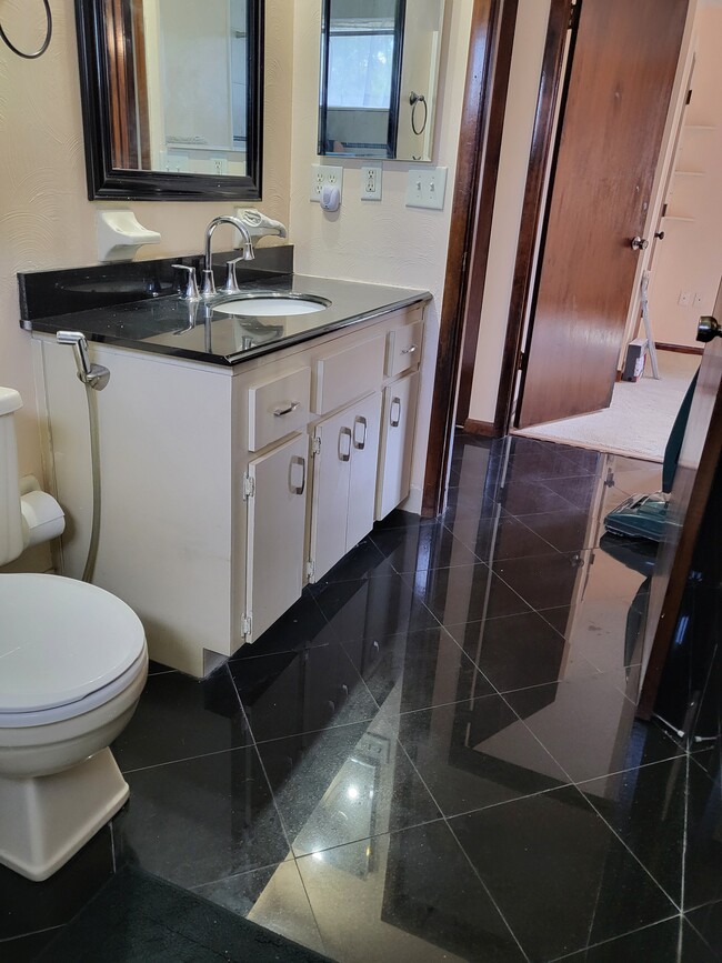Granite floors and vanity with bidet main bath - 10871 SW 90th Ct