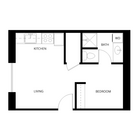 Studio | 1 Bath | 313-325 SQ FT