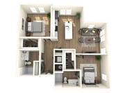 Sunrise floor plan Apollo Apartments