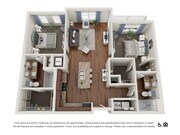 B3.2 - 2x2 floor plan Parkside at Avalon Park
