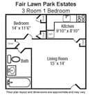 3 Room 1 Bed 1 Bath