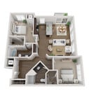 Robin (C2) 2 habitaciones - 1.263 ft²