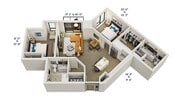 C4 | 2x2 | 1103 sq ft