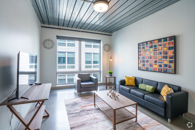 2BR, 1BA - 741SF - Living Room - Edge Merrimack