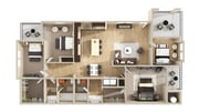 4 Bedroom 2 Bathroom
