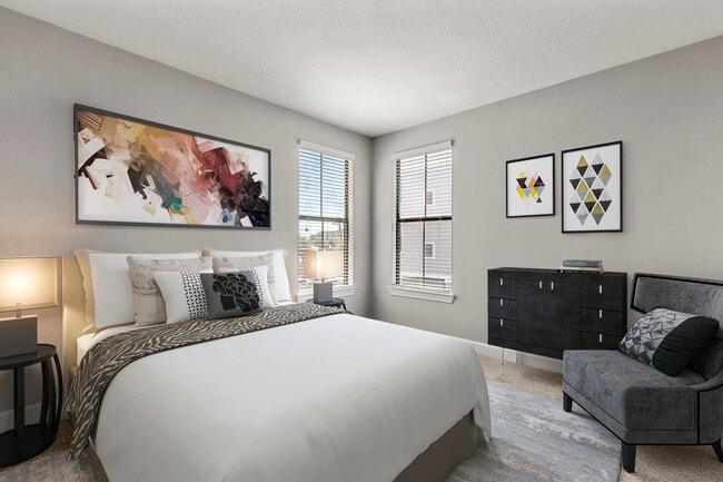 Retreat to a bedroom built for relaxation.