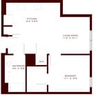 Explore this modern floor plan featuring an open kitchen and spacious living areas designed for comfort.