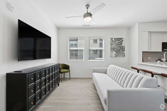 2BR, 2BA - 1,100SF - Living Room