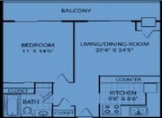 1BR/1BA