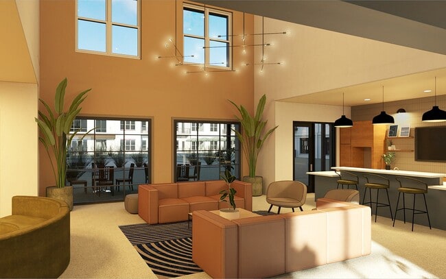 Community Lounge Rendering - The Michael at GVX