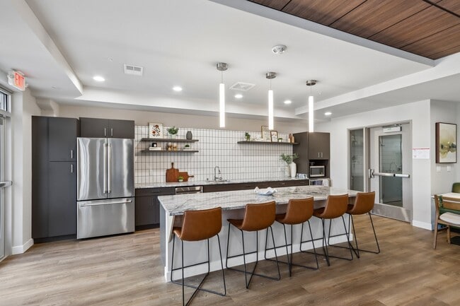 The View at Huxley Yards Apartments in Madison, WI Clubhouse Kitchen