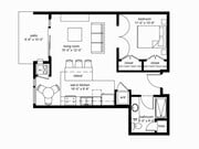 Layout for Apartment Type A