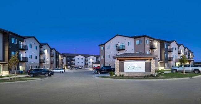 Nighttime view of community