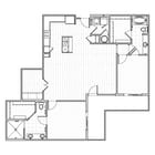 Two-Bedroom Plus Den D1 Floor Plan