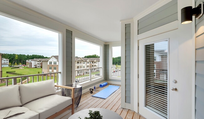 Every unit features private patio space