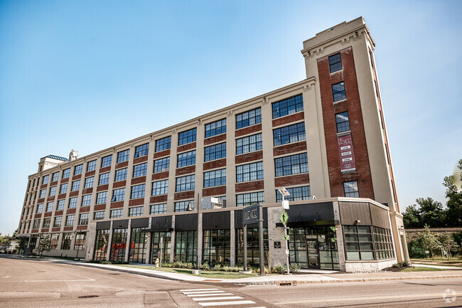 Lofts on the Levee - Exterior photo from Elm St/Rte 1 - Lofts on the Levee