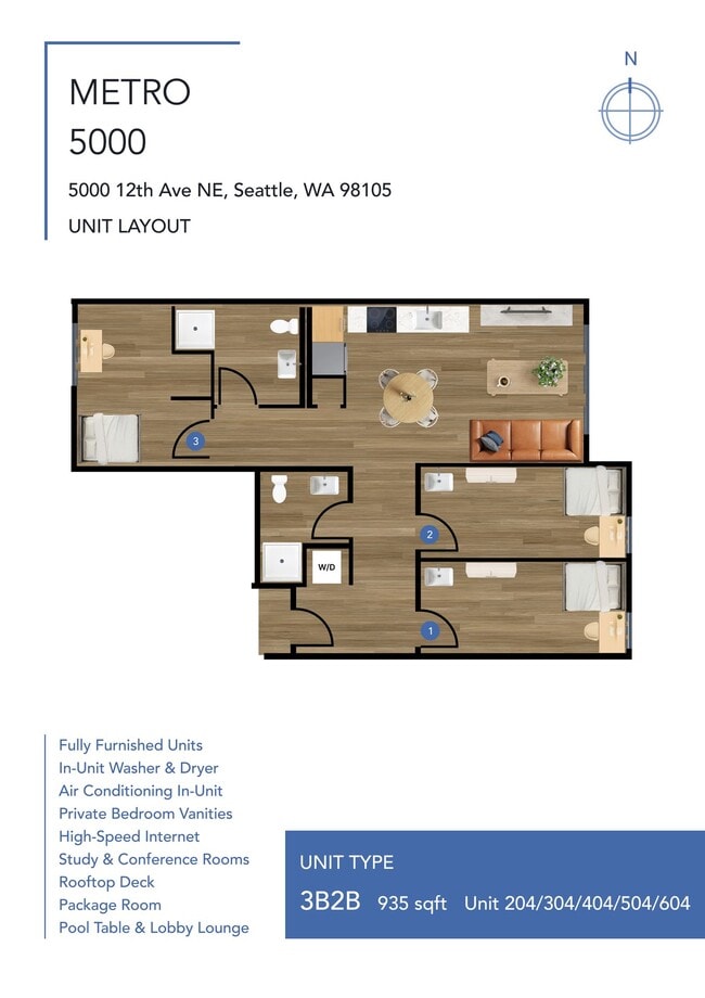 Photo - Metro 5000 Apartments | Furnished Student Housing in Seattle U-District Near University of Washin...