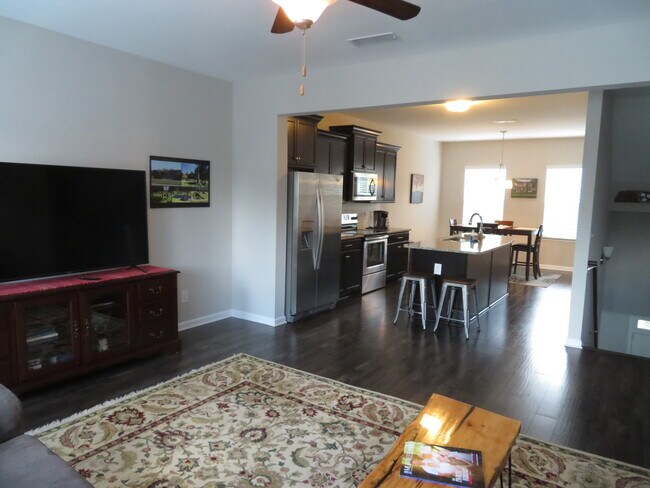 2nd floor, living room, full kitchen and dining room