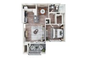 1BR/1BA Furnished w/Patio