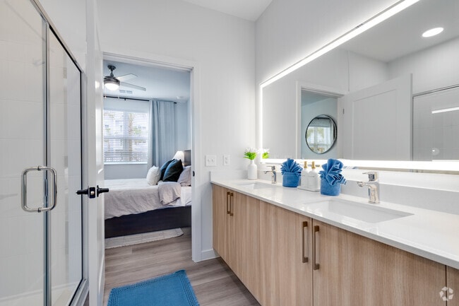 B1 - 1BR, 1BA - 1,098SF - Primary Bathroom