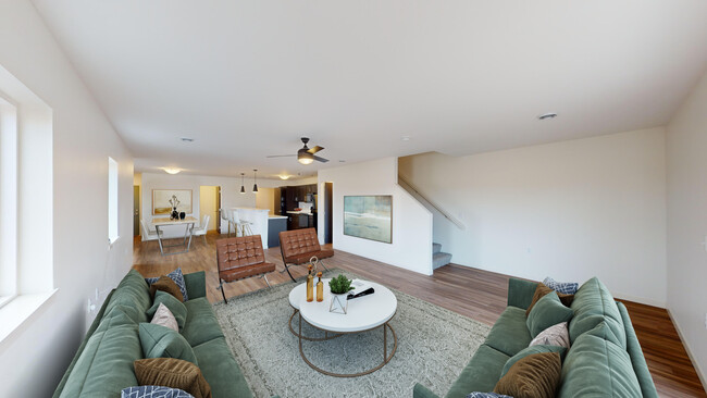 Staged Kitchen/Living Room - Sage Meadow Apartments & Townhomes