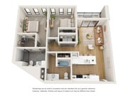 2/2 E - Two Bedroom