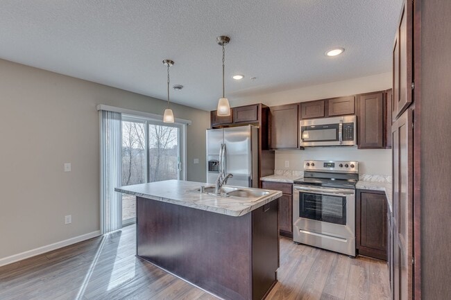 Photo - Big Lake row style / front to back townhome for RENT; 3bd 3ba 2car attached garage